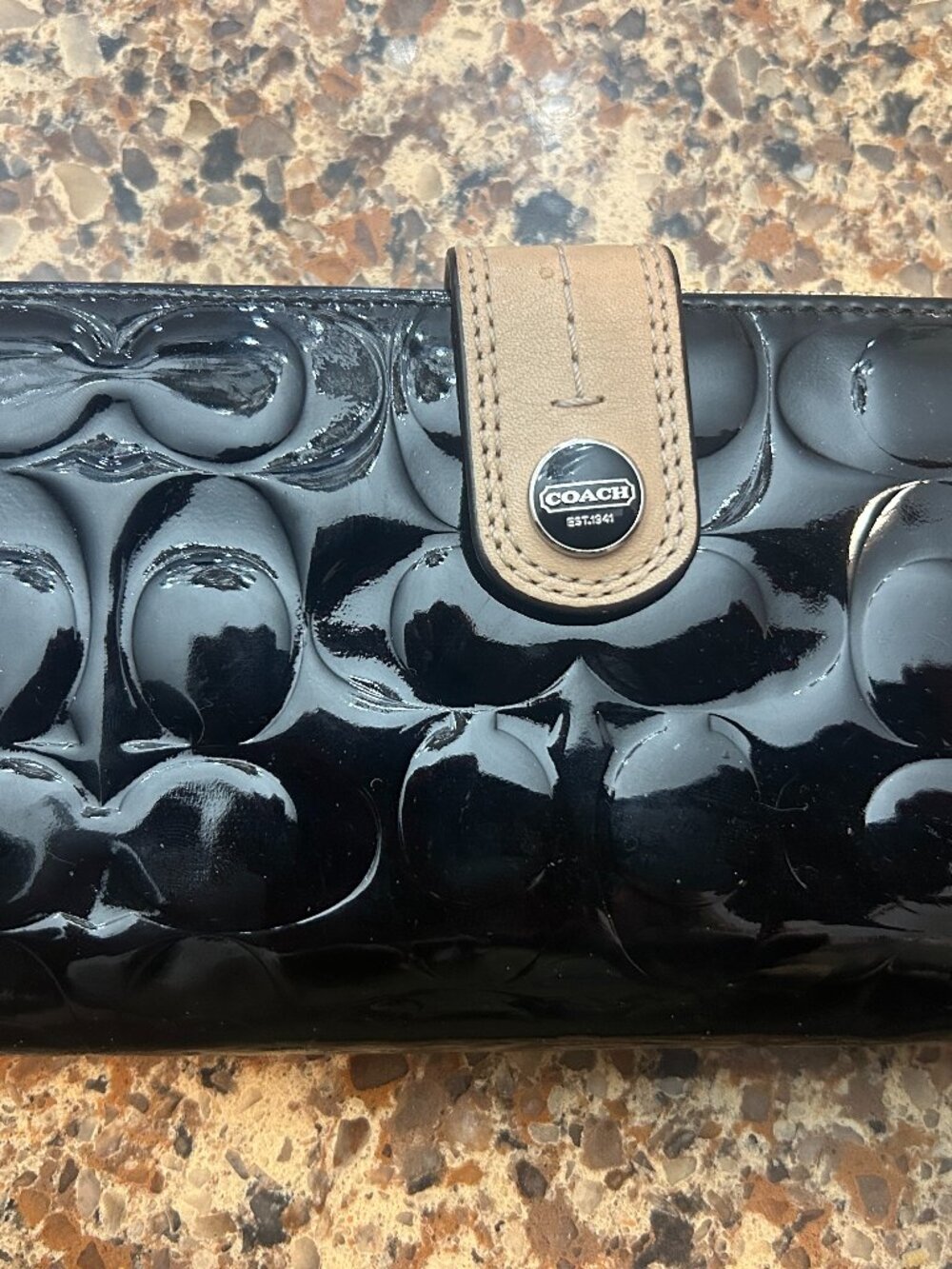 Coach Patent Leather Black Wallet